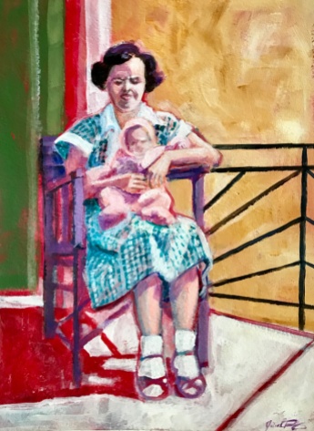 Julia C Pomeroy - I will always be your mother, 15” x 11”, acrylic on paper, AVAILABLE