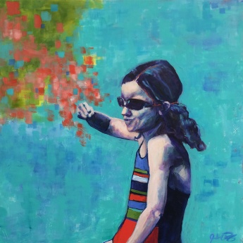 Julia C Pomeroy - Tough Cookie, 30” x 30”, acrylic on canvas, AVAILABLE